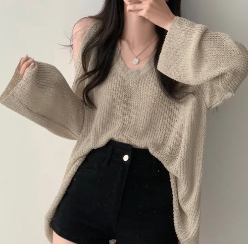 Open Shoulder Summer Sweater