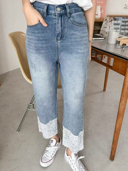 Lace Bottom Span Jean