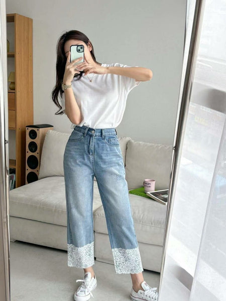 Lace Bottom Span Jean