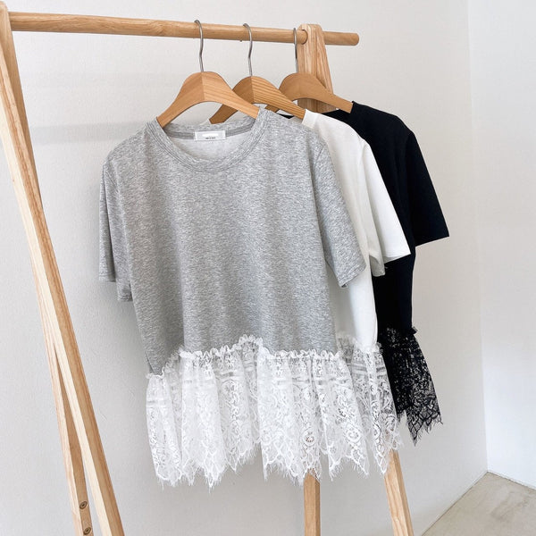 T- Shirt with Lace Bottom