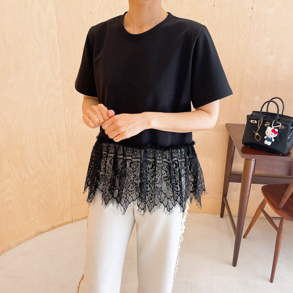 T- Shirt with Lace Bottom
