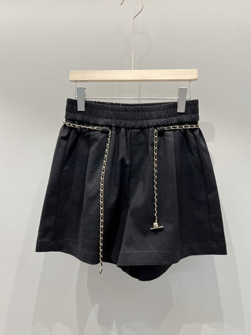 Chain Belted Shorts