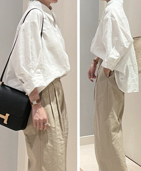 Linen Oversized Short Shirt