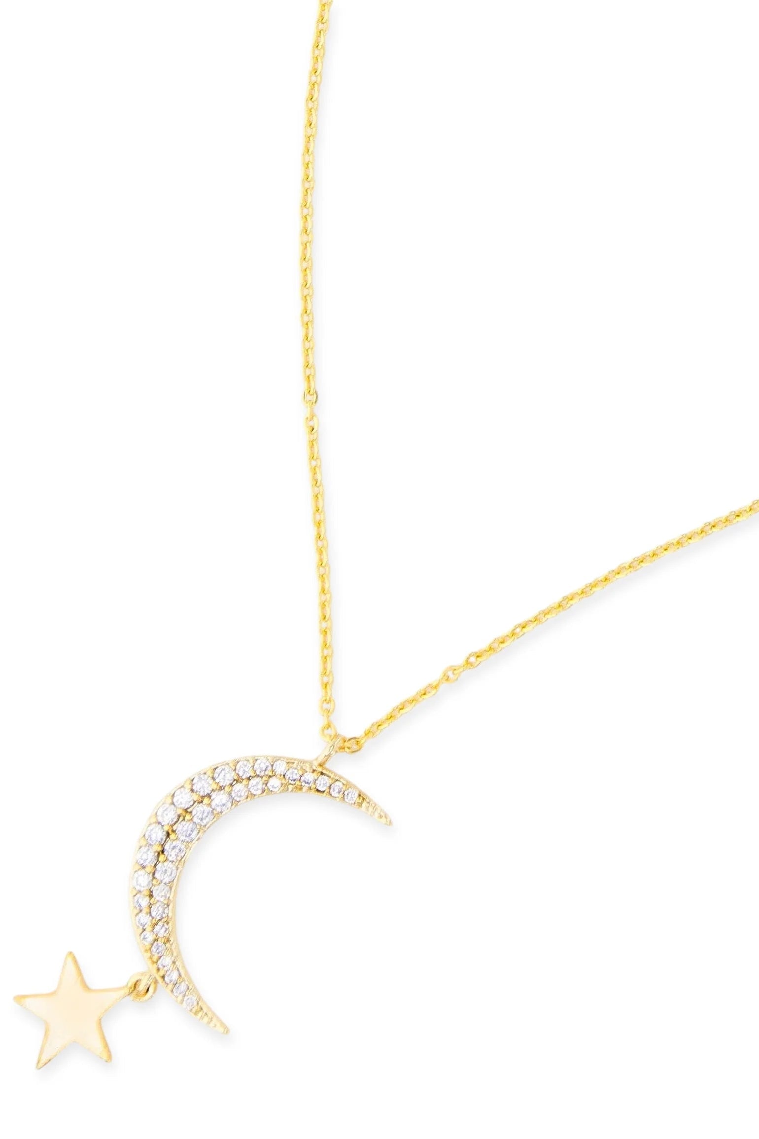 ✽✨スター地紋　モダンな長襦袢✨✽ Ethereal Guide Moonstone Moon and Star Necklace