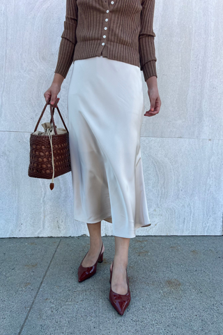 Elegant Satin Midi skirt