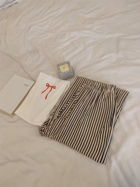 Stripe Wide Banding Pants