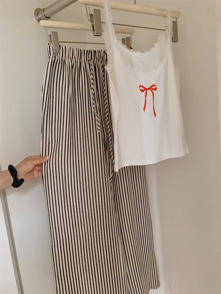 Stripe Wide Banding Pants