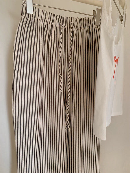 Stripe Wide Banding Pants