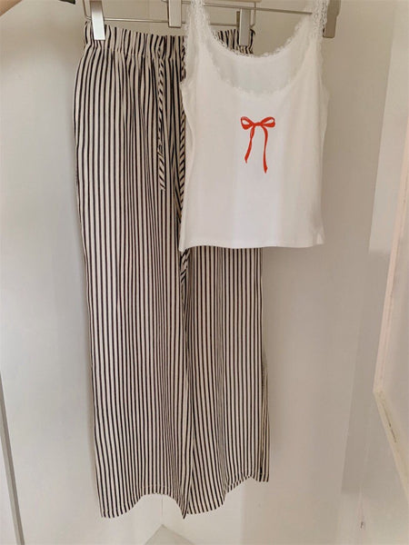 Stripe Wide Banding Pants