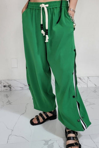 Green Oversized Track Pants