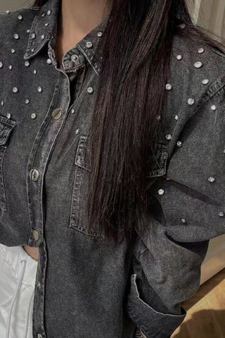 Rhinestone Denim Jacket