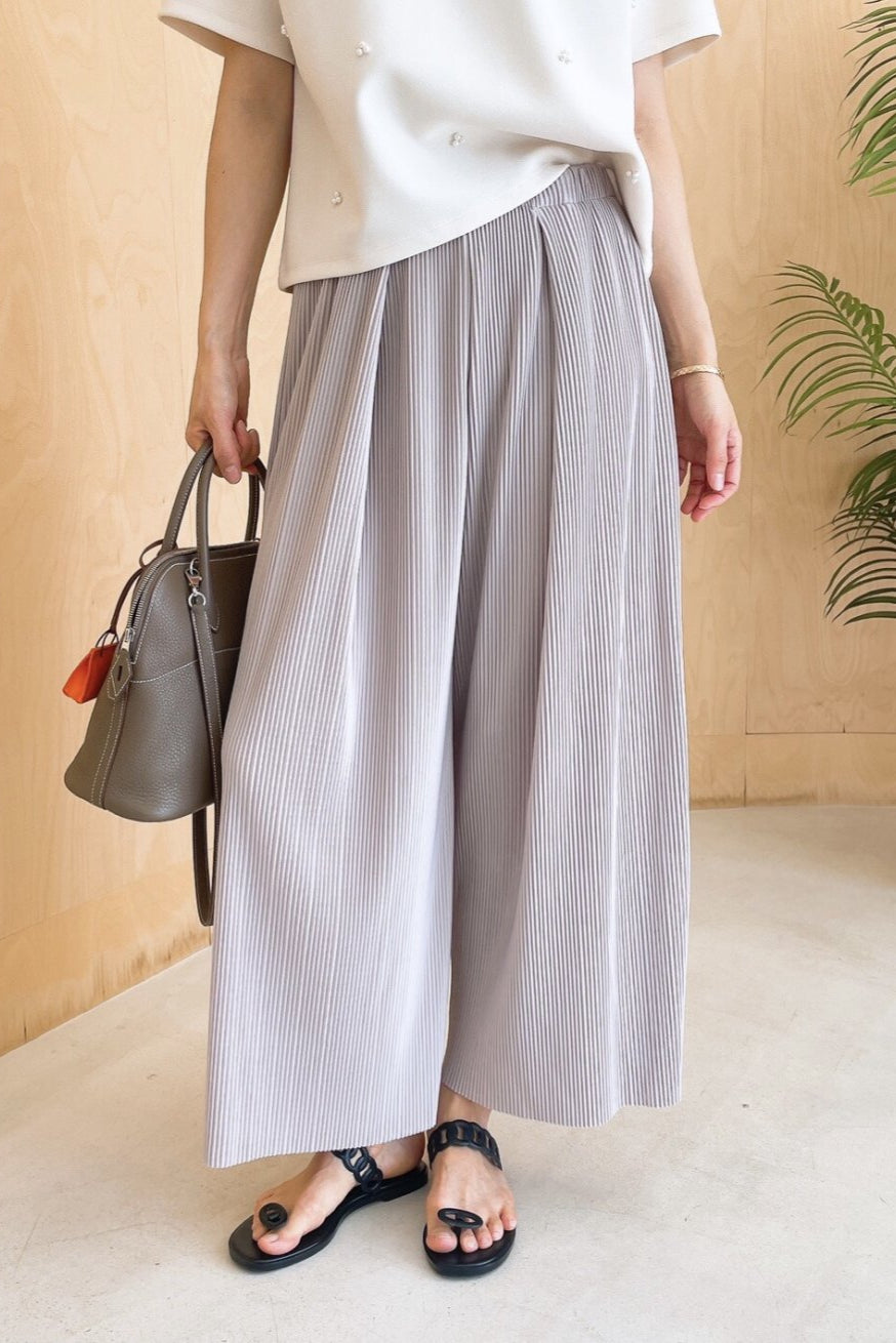 【BOK PLACE】Pleated Side Pintuck Balloon WideFit Pt XL Size Wide Pintuck Pleated Pants – Sunique